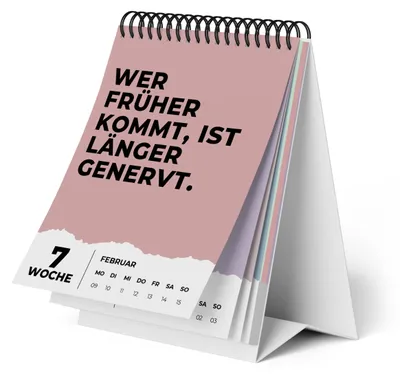 Produktbild von Tischkalender 2026, demotivierend, 53 Wochen, Bürokalender