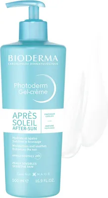 A bottle of Bioderma Photoderm After Sun Gel-Cream.