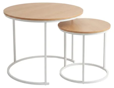 Zdjęcie produktu dla Zestaw 2 stolików kawowych okrągłych, Ø 60 cm x 50 cm
