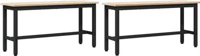 Obrázek produktu pro vidaXL Jídelní stoly 2 ks přírodní 100 x 32,5 x 49 cm borovicový masiv
