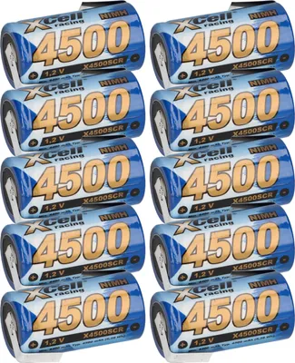 Produktbild von 10x XCell Racing Einzelzelle Ni-MH 4500mAh 1,2V Sub C X4500SCR mit Z- Lötfahne