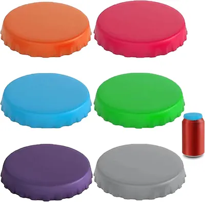 Produktbild von 6 Stück Dosendeckel,Deckel für Dosen Getränke,Silikonmaterial,Ø 2.1 Zoll | Getränke Dosen Deckel,Dosendeckel Getränkedose,Getränkedosen Verschluss,Dosenverschluss Getränkedosen