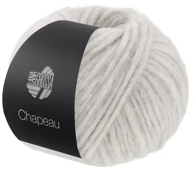 Produktbild von Lana Grossa CHAPEAU 50 g Watteweiches Schlauchgarn gefüllt mit Merino & Alpakafasern Farbe 019 - Hellgrau