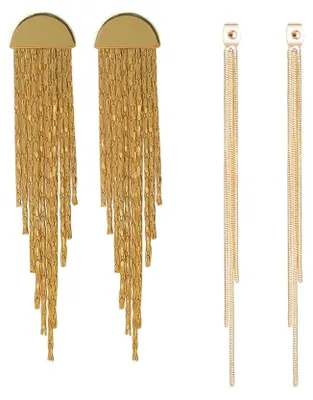 Produktbild von XFSRG Gold Quasten Ohrringe Damen Lange elegant Statement Ohrringe Gold Halbkrei
