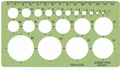 Obrázek produktu pro Linex - Šablona kruhů Linex 22Cir GRN | 1 kus