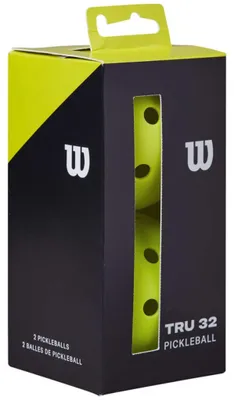 Imagen del producto de Pelotas de pickleball Wilson Tru 32, color dorado. 2 unidades