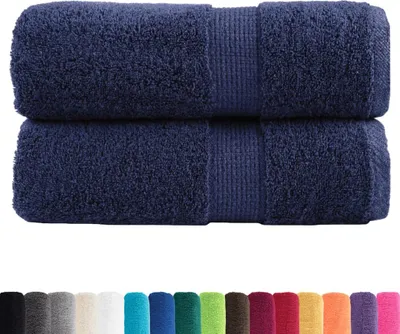 Produktbild von vidaXL Premium Gästetücher SOLUND 2 Stk. Marineblau 30x50 cm 600 g/m²