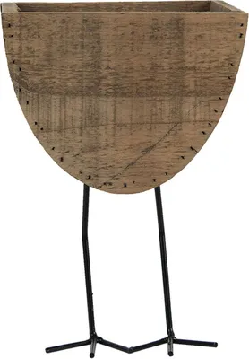 Obrázek produktu pro Květináč, dřevo a kov, 17x13x25 cm, hnědý, Clayre & Eef, model 6H2097