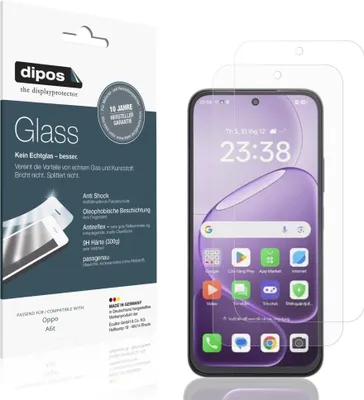 Image de 2x Protection ecrán pour Oppo A6t mat Verre souple Film Protecteur 9H dipos