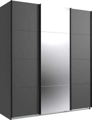 Immagine prodotto di Armadio ad ante scorrevoli Norderstedt Armadio con specchio, disponibile in grafite / specchio, 180x64x210cm