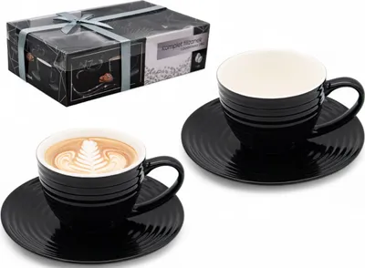 Zdjęcie produktu dla Zestaw porcelany Chapo 220ml 2szt BLACK LINE