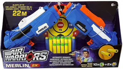 Obrázek produktu pro BuzzBee dětská pistole Long Distance darts Merlin