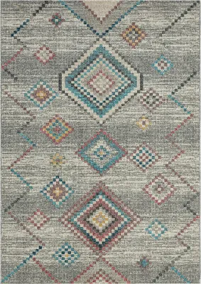 Obrázek produktu pro Venkovní koberec Flatweave Diamond Design Skandinávský barevný krémový