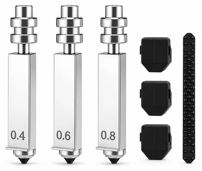 3er-Set gehärtete Stahldüsen 0,4/0,6/0,8 mm für Anycubic Kobra X Combo