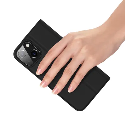 Produktbild von DUX DUCIS Skin Pro Flip Tasche fr iPhone 14, schwarz