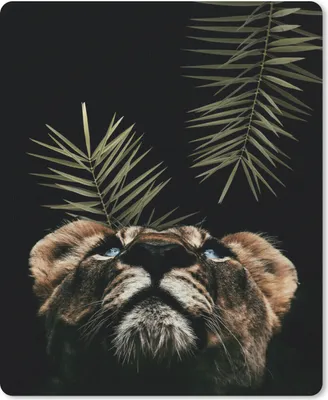 Produktbild von MuchoWow® Mauspad Mousepad Tiger - Porträt - Pflanzen 19x23 cm - Mousepads - Maus Mat - Pad - Mausunterlage - Mauspads - Spielen