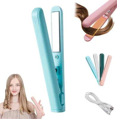 Produktbild von Glätteisen mit doppeltem Verwendungszweck, kleine Locken,Mini-Lockenstab und Glätteisen, Lockenstab, tragbar,für kurze Haare und alle Arten von Haaren
