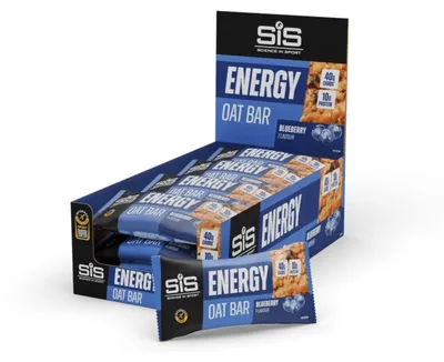 Image de Science in Sport GO Energy : Barre énergétique aux flocons d'avoine, saveur myrtille, boîte de 12 barres de 70 g