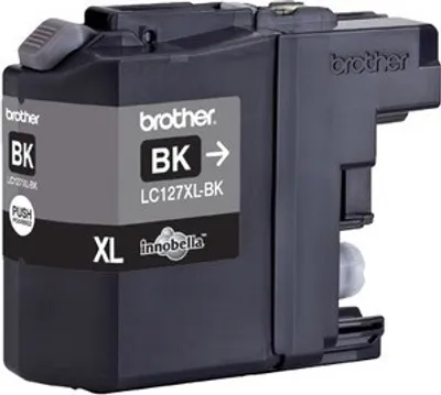 Produktbild von Brother LC127XLBK Twin-Pack - 2er-Pack - Schwarz - original - Blister mit Diebstahlsicherung - Tintenpatrone - für Brother DCP-J4110DW, MFC-J4410DW, MFC-J4510DW, MFC-J4710DW