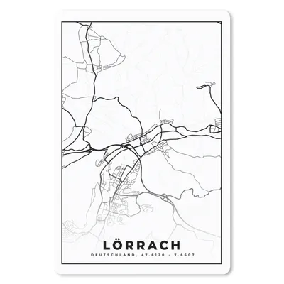 Produktbild von MuchoWow® Mauspad Mousepad Karte - Lörrach - Stadtplan 18x27 cm - Mousepads - Maus Mat - Pad - Mausunterlage