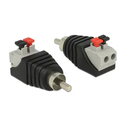 Produktbild von DELOCK Adapter Terminalblock 2Pin -> Cinch Stecker Drucktast