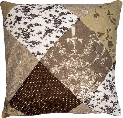 Produktbild von Clayre & Eef Kissenbezug 50x50 cm Braun Polyester Blumen