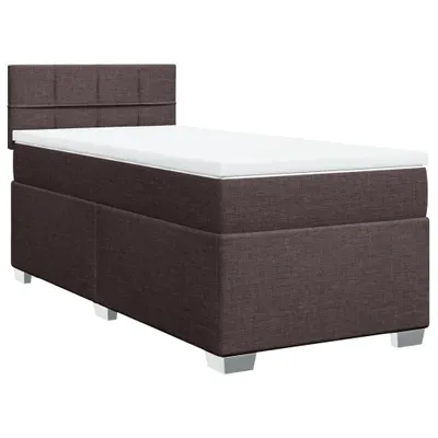 Produktbild von Boxspringbett mit Matratze Dunkelbraun 90x190 cm Stoff