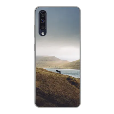 Produktbild von MuchoWow® Handyhülle Schutzhülle Hülle für Samsung Galaxy A30s Pferd - Berg - Landschaft Silikon Softcase Handy Hülle - Karteninhaber