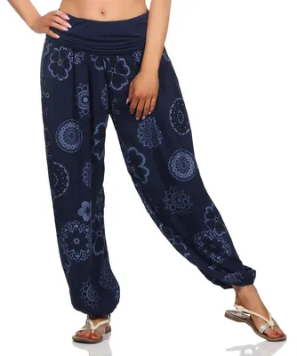 Produktbild von Haremshose Damen Sommerhose luftig weites Bein BOHO Hose Gr. 36-48 Yoga