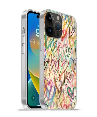 Produktbild von MuchoWow® Handyhülle Schutzhülle Hülle für Apple iPhone 14 Pro Max Eine Illustration mit Herzen im Hintergrund Silikon Softcase Handy Hülle - Hardcover