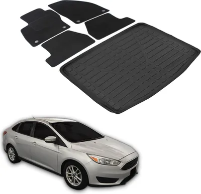 Produktbild von Kofferraumwanne Fußmatten Set Für Ford Focus 3 2011-2018 4 Türer Stufenheck