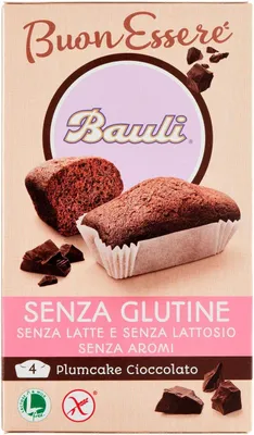 Produktbild von Bauli Italian Gourmet Plumcake al cioccolato, Kuchen glutenfrei saftig, 3 x 132g
