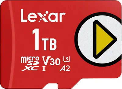 Produktbild von Lexar LMSPLAY001T-BNSNG, 1 TB, MicroSDXC, Klasse 10, UHS-I, 205 MB/s, 140 MB/s