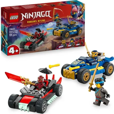Produktbild von LEGO NINJAGO Action-Autorennen: Rogue vs. Drix, Bausatz, 4 Jahr(e), Kunststoff, 111 Stück(e), 337 g