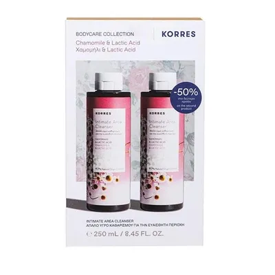 Zdjęcie produktu dla Korres płyn do higieny intymnej z rumiankiem i kwasem mlekowym 2x250ml