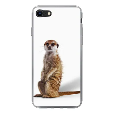 Produktbild von MuchoWow® Handyhülle Schutzhülle Hülle für iPhone 7 Erdmännchen - Tiere - Fell Silikon Softcase Handy Hülle - Kartenhalter