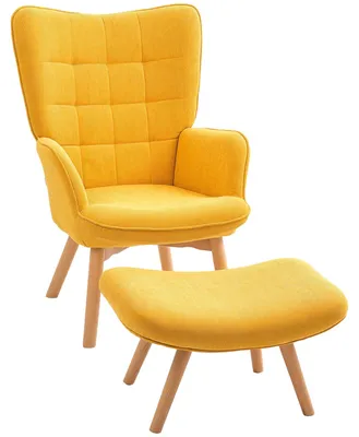 Obrázok produktu pre Kreslo s podnožkou | Farba: Žltá | Rozmery: 80x72x101 cm