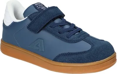 Produktbild von AMERICAN CLUB ES192 Solide Kinderschuhe mit Klettverschluss, Sneaker, modische Kinderschuhe, Innensohle aus Naturleder, Casual, Marineblau 32