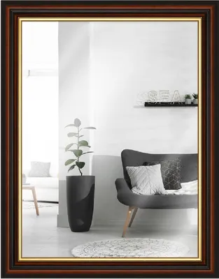 Immagine prodotto di Specchio da parete MendeFrames H015 con cornice dorata marrone 25x38 cm