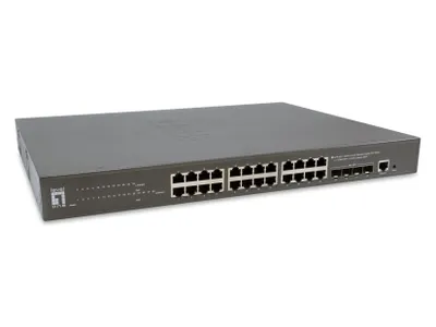 Image de Level One GTP-2871 LevelOne Switch 24x GE GTP-2871 4x10GSFP+19" 400W 24xPoE+