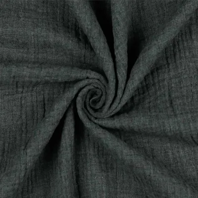 Musselin-Stoff meliert ab 50x136cm uni Oeko-Tex Double Gauze Windeltuch Mulltuch Baumwolle grau