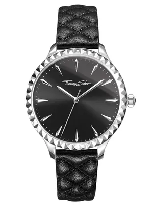 Produktbild von THOMAS SABO Damen Uhr Armbanduhr Rebel at Heart WA0321-203-203-38 MM Leder