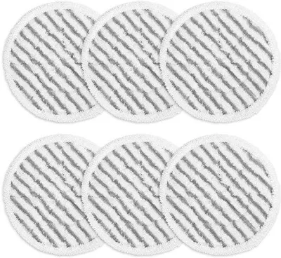 Image de Lot de 6 tampons de nettoyage à vapeur lavables en machine et réutilisables pour sols durs - Accessoires pour nettoyeur vapeur Steam & Scrub All-in-One