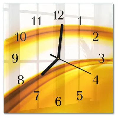 Immagine prodotto di Orologio da parete Tulup Glasuhr, orologio da cucina, vetro vero, 30x30 cm, design moderno e decorativo, silenzioso, con lancette nere - arte astratta