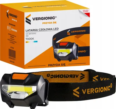Immagine prodotto di Lampada frontale a LED 3W, 150 lm, 7000K, IPX3, 3 modalità di illuminazione, archetto regolabile, leggera, per esterni