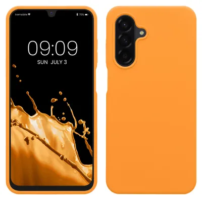 Produktbild von kwmobile Handyhülle für Samsung Galaxy A26 5G Hülle - Case Silikon - Kabelloses Laden - Schutzhülle Cover in Fruity Orange