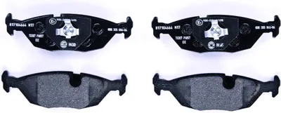 Produktbild von Bremsbelagsatz Scheiben mit Verschleißwarnanzeige 17 mm HELLA für u.a. BMW 3er