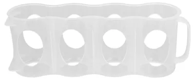 Image de Boîte de rangement pour flacons, transparente, porte-boissons réutilisable, organisateur avec poignée pour réfrigérateurs