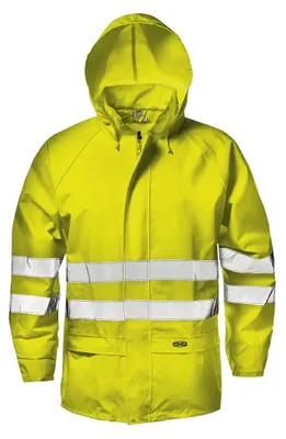 Produktbild von Sir Safety Oxford Glamour Herren Warnschutzjacke wasserdicht mit faltbarer Kapuze, S, HI-VIS GELB