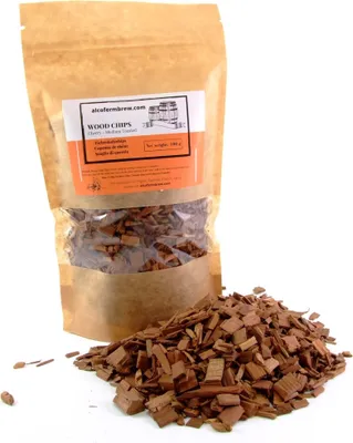 Produktbild von Kirscheholzchips - mittel getoastet 100g, Eichenholz Chips Holzspäne Eichenholzspäne